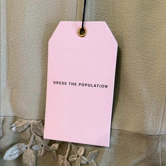 Dress the Population Sage Green Floral Dress - Picture 2 of 4